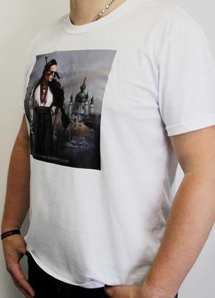Патриотическая футболка "красавица" терпеть не будет! белая, футболка с изображением патриотического мурала m3 фото