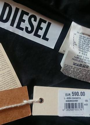 Брендова фірмова шкіряна куртка diesel,оригінал,нова з бірками,розмір м.5 фото