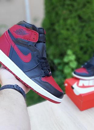 Кросівки чоловічі off-white х n1ke air jordan 1 high '85' bred/кросівки чоловічі найк аїр джордан