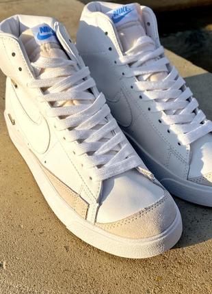 Кроссовки nike blazer mid double swoosh white6 фото