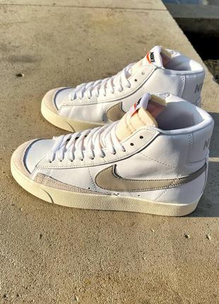 Кроссовки nike blazer mid white/cream5 фото