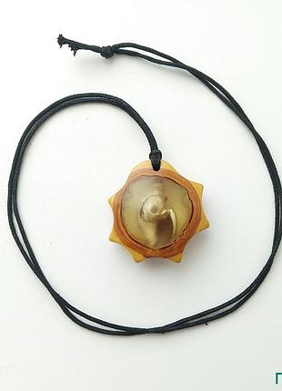 Кулон з дерева "спіраль"