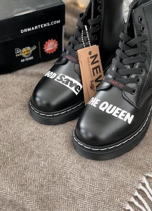 Жіночі ботінки  dr. martens 1460 sex pistols black rolled smooth женские ботинки мартинсы