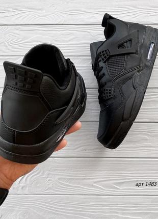 Демисезонные чёрные кроссовки кеды из экокожи чорні чоловічі кросівки9 фото