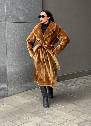 Шуба-пальто мутон