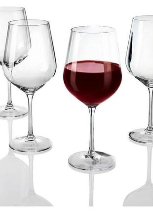 Набор хрустальных бокалов для красного вина 6 шт ernesto, 621 мл, бокалы для красного вина1 фото