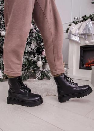 Жіночі ботінки  dr. martens jadon full black no logo женские ботинки мартинсы