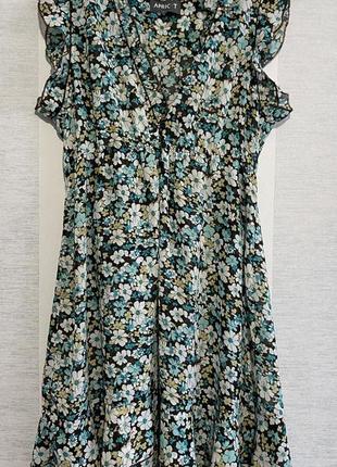 Сукня міні  з рюшами квітковий принт