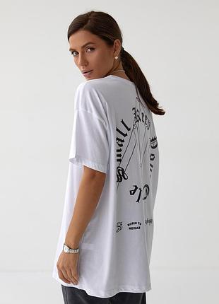 Женская футболка хлопок с принятом на спине турция