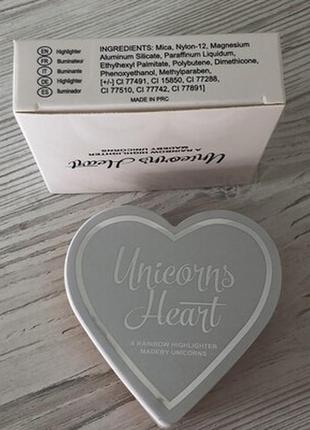 Запеченный хайлайтер для лица цвет: unicorns heart4 фото