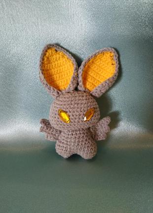 Мышь летучая с желтыми глазками, летучая мышь, сувенир на хэллоуин3 фото