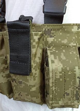 Подсумок на 2 магазина двойной из кордуры пиксель molle тактический