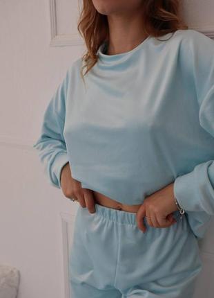 Женская велюровая пижама , женский велюровый костюм4 фото