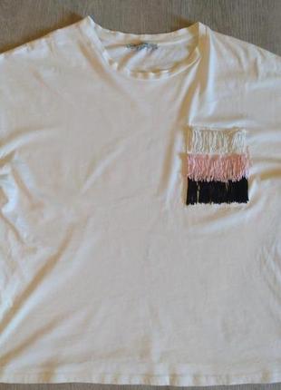 Великий розмір! футболка з бахромою lc waikiki. розмір 2xl. 100 % cotton