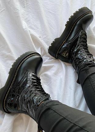 Жіночі ботінки  dr. martens jadon black женские ботинки мартинсы