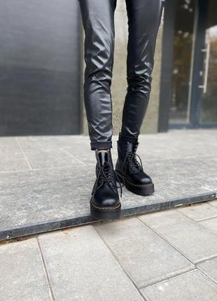 Жіночі ботінки  dr. martens jadon black no logo 4 женские ботинки мартинсы4 фото