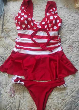 Стильний модний купальник танкіні майка та плавки пляж басейн