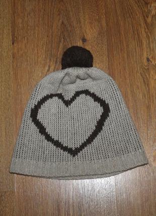 Шапка с бубоном шерсть италия