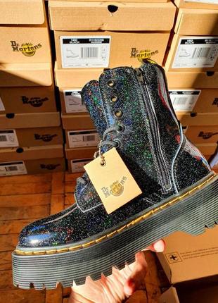 Жіночі ботінки  dr. martens jadon galaxy no logo женские ботинки  мартинсы1 фото