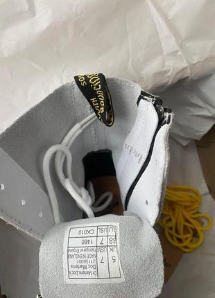 Жіночі ботінки  dr. martens jadon x louis vuitton premium white (молнія) женские ботинки мартинсы