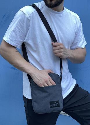Сумка через плече сумка-мессенджер барсетка puma grey