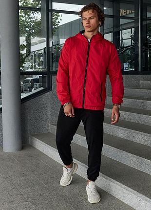 Осеняя красная ветровка куртка с капюшоном asos осіння червона вітровка асос