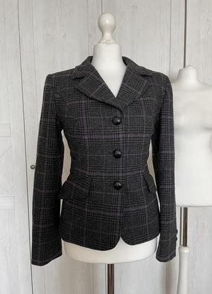 Pure new wool 100 % hobbs шерстяной винтажный жакет ретро винтаж пиджак
