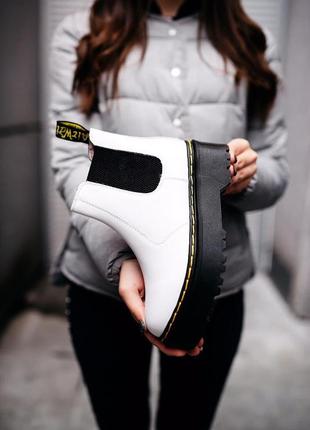 Жіночі ботінки  dr. martens chelsea 2976 white женские ботинки мартинсы