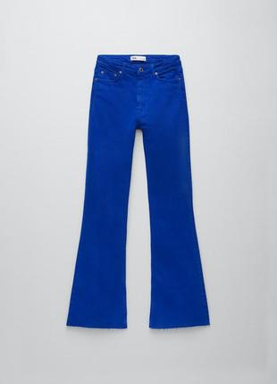 Стильні джинси zara кльош сині3 фото