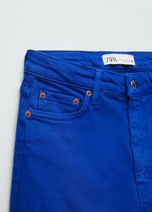 Стильні джинси zara кльош сині8 фото