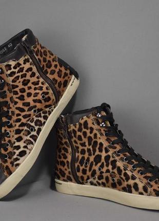 Crime london leopard hi кросівки кеди жіночі високі шкіряні. італія. оригінал. 40 р./26 см.3 фото