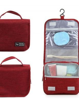 Дорожный органайзер для косметики travel wash bag. синий6 фото