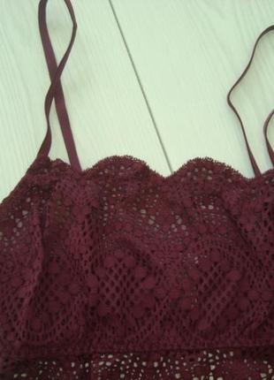 Victoria's secret-s-мереживне боді-бургунді