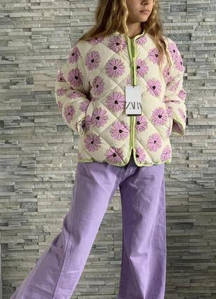 Куртка дитяча для дівчинки фірми zara / куртка в принт квітів демісезона/куртка zara.9 фото