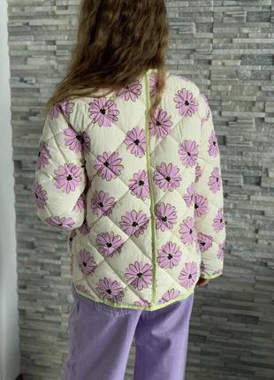 Куртка дитяча для дівчинки фірми zara / куртка в принт квітів демісезона/куртка zara.5 фото