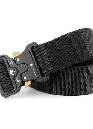 Мужской тактический военный ремень 145 см, черный tactical belt (123456913)7 фото