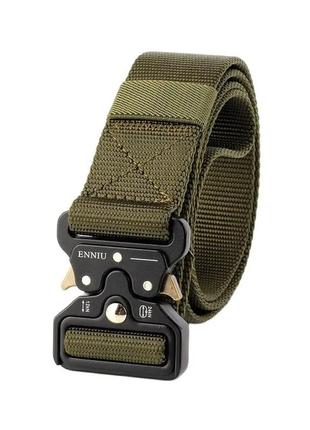 Мужской тактический военный ремень 145 см, оливковый tactical belt (123461402)