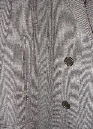 Элегантное итальянское пальто 100% шерсть нюанс2 фото