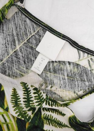 Сукня з імітацією запаху✨h&m✨сарафан в тропічний принт пальмове листя7 фото