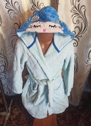 Теплый халат для девочки marks&spencer