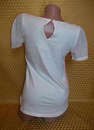Женская футболка. спереди - шифон (без подкладки), сзади - стрейчевая.2 фото