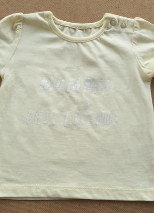 Набір котонових футболок на дівчинку 3-6 місяців6 фото