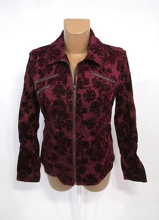 Куртка бордовая bonita, 36 (s), велюр, как новая!
