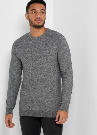 Качественный хлопковый пуловер jack&jones structure knitted pullover