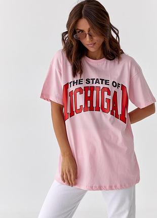 Женская футболка оверсайз с принтом с надписью
