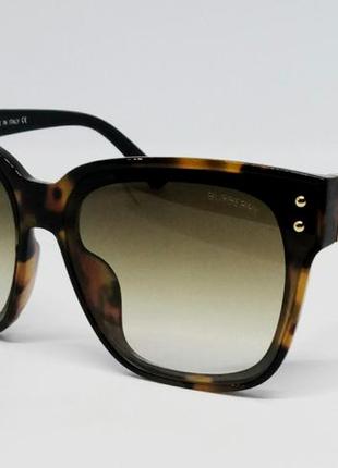 Burberry стильные женские солнцезащитные очки коричневые тигровые с градиентом