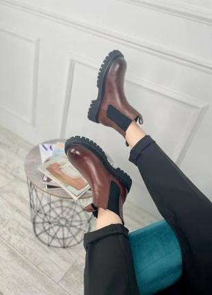 Жіночі ботінки  bottega heeled brown (no brand) фліс женские ботинки ботега венета4 фото