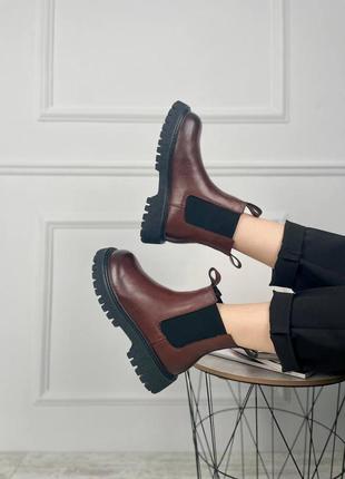 Жіночі ботінки  bottega heeled brown (no brand) фліс женские ботинки ботега венета8 фото