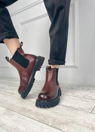 Жіночі ботінки  bottega heeled brown (no brand) фліс женские ботинки ботега венета2 фото