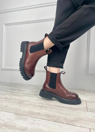 Жіночі ботінки  bottega heeled brown (no brand) фліс женские ботинки ботега венета7 фото